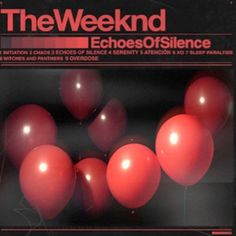 the weeknd album cover with red balloons floating in the air and on top of each other