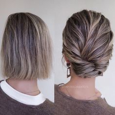 Black Braided Updo, Pixie Updo, Short Medium Hair, Neck Length Hair, Voluminous Updo, Updos For Short Hair, Medium Length Updo, Low Updo, Ombre Braid