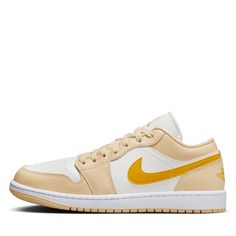 * Leather upper
  * Perforated toe box
  * Nike Air unit in heel
  * Cupsole midsole
  * Rubber outsole
  * Color: Sail/Yellow Ochre/Pale Vanilla/White
  * Style: DC0774-170 Cazal Sunglasses, Wmns Air Jordan 1, Air Jordan 12 Retro, Womens Air Jordans, Jordan 12 Retro, Yellow Ochre, Jersey Pants, Air Jordan 1 Low, Latest Sneakers