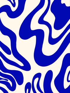 an abstract blue and white pattern with wavy lines