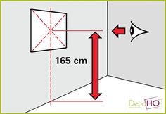 an image of a room with measurements for the wall