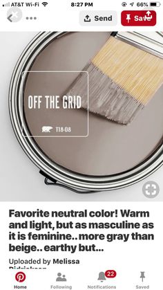 an image of a paint brush with the words off the grid above it and below it