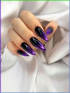 Trendy and bold #nailartblog #nailtrends #nailartblog Chrome Nails Ideas, Purple Chrome Nails, Pink White Nails, Chrome Nails Designs, Bright Summer Nails, Purple Nail Designs, Halloween 3d, Polka Dot Nails, White Nail Art