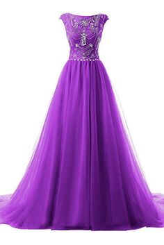 Cap Sleeves Long Evening Gown Pageant Dress Purple Tulle Evening Dress For Banquet, Purple Tulle Floor-length Ball Gown, Purple Tulle Prom Evening Dress, Purple Tulle Evening Dress For Prom, Purple Tulle Ball Gown For Evening, Purple Organza Evening Dress For Debutante Ball, Purple Tulle Gown For Prom Season, Purple Tulle Gown For Banquet, Purple Tulle Floor-length Evening Dress