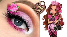 Ever After High Makeup Looks, High Makeup Looks, Ever After High Briar Beauty, Alice In Wonderland Makeup, Monster High Makeup, Demon Makeup, Wonderland Makeup, Briar Beauty, Eyeshadow Designs