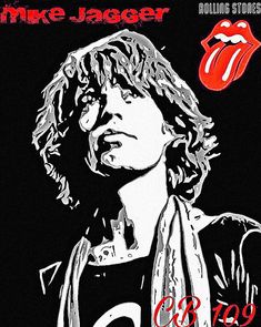 the rolling stones concert poster with an image of mick taylor on it's back