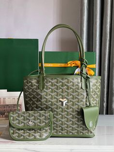 Size: Standard Size It comes with Dust box, Care manual, Tag, and Paper bag. Goyard Bag, Hot Bags, Oversized Tote Bag, Mini Tote Bag, Leather Messenger Bag, Mini Tote, Green Bag, Crossbody Shoulder Bag, Mini Bag