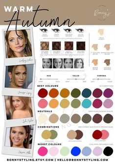 Autumn Skin Tone, Dark Autumn Makeup, Autumn Color Analysis, Warm Skin Tone Colors, Deep Autumn Palette