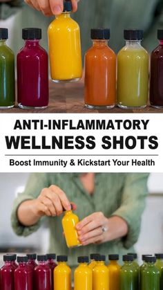 10min · 14 servings     These homemade wellness shot recipes are the perfect way to kickstart your health and immune system. They’re loaded with anti-inflammatory foods and full of antioxidants. #antiinflammation #healthydrinks #healthybreakfast  Ingredients:  • Lemon  • Ginger  • Turmeric  • Beets  • Oranges  • Blueberries   • Strawberries   • Elderberry   All 6 wellness shot recipes — > b-l-o-g ☺️ Collagen Smoothie, Turmeric Shots, Wellness Shots, Ginger Shot, Juicer Recipes, Boost Immunity, Healthy Juice Recipes, Shot Recipes, Healthy Drinks Recipes