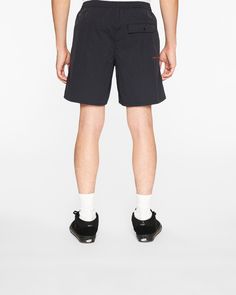 Nylon shorts with embroidered graphic on front and back. Black 100% Nylon Nylon Shorts, Club Tops, Billionaire Boys Club, Girls Club, Papua New Guinea, Guinea Bissau, Equatorial Guinea, Comme Des Garcons, New York Yankees