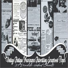 an old advertisement with advertisements on it