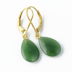 Beautiful Canadian Nephrite Jade Earrings. Jade measures approximately 15 x 10mm Available in Sterling Silver of Vermeil. Jade Charm, Silver Gift Box, Jade Bangle, Nephrite Jade, Jade Earrings, Jade Ring, Jade Bracelet, Jade Carving, Jade Jewelry