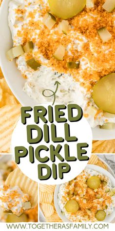 this is an image of fried dill pickle dip