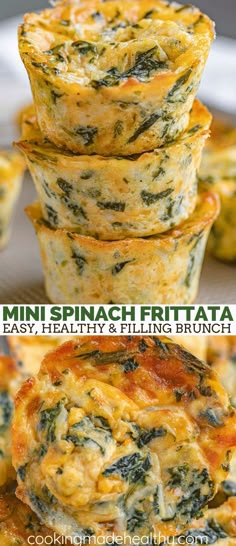 mini spinach frittata is an easy, healthy and filling brunch