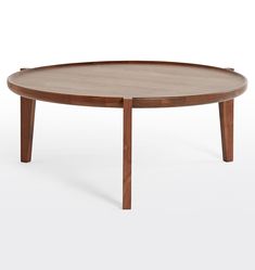 an oval wooden table with two legs and a circular top, on a white background