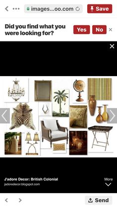 the homepage for an interior decor store, which is selling antiques and other items