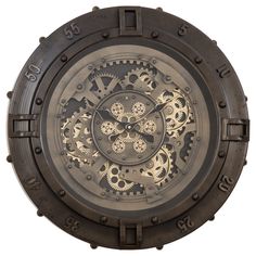 Yosemite Home Decor Urban Loft Gears Wall Clock 5140031-YHD Industrial Clock Wall, Gear Wall Clock, Farmhouse Clocks, Rustic Wall Clock, Gear Clock, Aged Copper, Table Clocks, Urban Loft, Industrial Wall