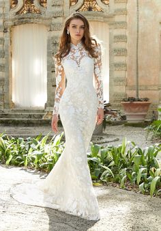 |Mori-Lee-2473-Fontaine-Wedding-Dress Mockingbird Bridal, Mori Lee Bridal, Wedding Dresses Mermaid Sweetheart, Net Gowns, Wedding Renewal, Outdoor Wedding Dress, White Wedding Dress, Mori Lee, Long Sleeve Wedding