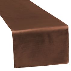 a brown table runner is shown on a white background, with the edge partially down