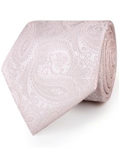 Nude Pink Paisley Necktie | Blush Petal Tie | Wedding Ties for Men | OTAA Elegant Formal Ties With Paisley Print, Elegant Semi-formal Ties With Paisley Print, Elegant Semi-formal Paisley Print Ties, Elegant Black Tie Suit Accessories With Paisley Print, Wedding Ties With Paisley Print, Elegant Wedding Ties With Paisley Print, Fitted Paisley Print Suit And Tie Accessories For Wedding, Elegant Wedding Suit And Tie Accessories With Paisley Print, Elegant Paisley Print Wedding Suit Accessories