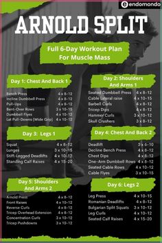 the workout plan for men and women is shown in green, black and white colors