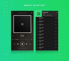 the music player app is open and ready to play