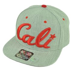 This Super fashionable and trendy snapback hat is made of 100% Acrylic. Premium Quality Materials. It Features a "Cali" 3-D High Definition Embroidery on Front Panel and on Back panel with Contrast Colors eyelets. OSFM (One size Fits Most) Snapback Closure and a Flat Brim with Grey Undervisor. Comfortable fit and Premium Quality Finish while keeping up with current trends. Red Snapback Fitted Hat, Red Snapback Casual Fitted Hat, Red Casual Snapback Fitted Hat, Red Hip Hop Snapback Hat, Red Flat Bill Snapback Hat For Streetwear, Urban Red Snapback Hat, Red Urban Snapback Hat, Red Snapback Hip Hop Baseball Cap, Urban Style Red Snapback Hat