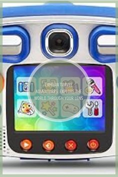 a child's camera with an advertisement for the children's video game adventure