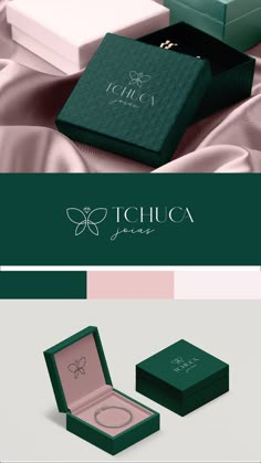 the packaging design for an elegant jewelry box