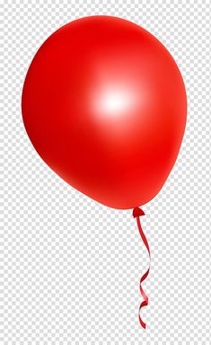 a red balloon with a string attached to it