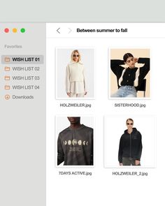 a screen shot of an item on the store's website, which includes clothing and accessories