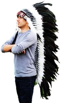 PRICES MAY VARY. Hand Wash Only Long Natural Rooster Feather Headdress | Native American Indian Inspired. Native American Headdress, Rooster Feathers, Feather Headdress, Indian Inspired, Native American Indians, American Indian, Headdress, Nativity, Rooster