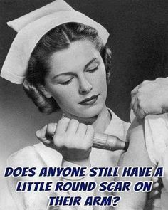 a woman in a nurse's cap is holding a hammer