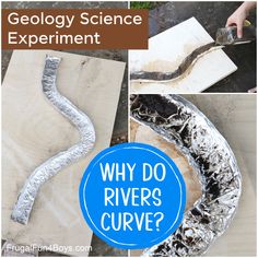 a collage of images with text that reads, why do rivers curve?