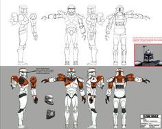 the clone trooper character model sheet for star wars