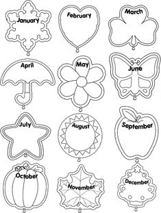 months of the year coloring pages for kids to print out and color with their own pictures