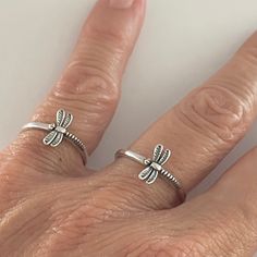 *  Sterling Silver Dainty Sideway Dragonfly Ring, Boho Ring, Dragonfly Ring, Silver Promise Ring, Statement Ring, Dragonfly Silver Ring, 925 Stamped *  Dragonflies symbolize change and transformation. The way they flit across ponds and jump from patches of sunlight inspire a kind of self-reflection and deeper thinking. Of course, they are also beautiful to look at. *  Perfect gift idea for Birthday, anniversaries, engagement, graduations, bridesmaid, Mother's Day, Valentine's Day, promise, good Adjustable Butterfly Promise Ring, Adjustable Nickel-free Butterfly Ring, Dragonfly Ring, Silver Promise Rings, Self Reflection, Funky Jewelry, Dream Jewelry, Jewelry Inspo, Boho Rings