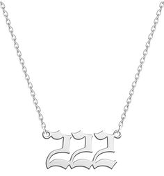 222 ANGEL NUMBER NECKLACE - AngelNumbersMerch 333 Necklace Silver, 222 Necklace, Angel Number Necklace Layered, Necklace Angel Number, 222 Meaning, Angle Number Necklaces, Angel Number Necklace Silver, 222 Angel Number, Angel Number Necklace