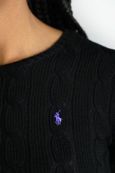 100% Cotton Polo Ralph Lauren Sweater, Ralph Lauren Logo, Ralph Lauren Sweater, Equestrian Style, Yoga Wear, Sweater Shop, Luxury Retail, Crew Neck Sweater, Sweater Outfits