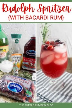 the purple pumpkin spritzer with bacardi rum