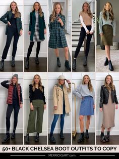 Chelsea Boots Dress Outfits, Chelsea Boots Outfit Work, Black Chelsea Boots Outfit Women, Chelsea Boots Outfits, Chelsea Boot Outfit, Skirts And Boots