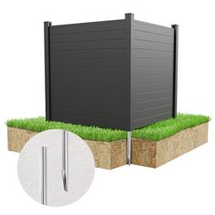 an image of a fence with grass growing on it