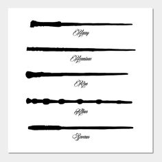 Wands -- Choose from our vast selection of art prints and posters to match with your desired size to make the perfect print or poster. Pick your favorite: Movies, TV Shows, Art, and so much more! Available in mini, small, medium, large, and extra-large depending on the design. For men, women, and children. Perfect for decoration. Wand Finger Tattoo, Wands Design, Harry Potter Wand, Finger Tattoo, Novelty Shirts, Finger Tattoos, Runes, Science Fiction, Line Art