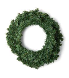 a green wreath on a white background with clippings to cut out the top