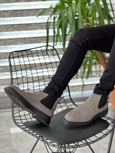 Production : eva sole genuine suede leather chelsea boots.color : Grey Material content: % 100 Leather eva sole Available size: : 39-40-41-42-43-44 Grey Chelsea Boots Men, Grey Chelsea Boots, Chelsea Boots For Men, Ballet Socks, Gifts Box, Botas Chelsea, Gray Shoes, Suede Chelsea Boots, Chelsea Boots Men