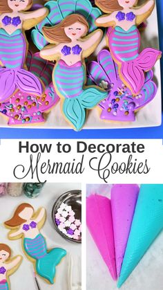 how to decorate mermaid cookies with royal icing