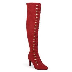 Dress Boots Women, Women's Over The Knee Boots, Knee High Heels, High Heel Boots Knee, Stiletto Boots, Red Boots, Wide Calf Boots, Vintage Boots, Wide Calf