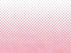 a pink and white background with halftone dots