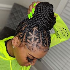 Feel Beautiful in These Stunning Stitch Braids Cornrows Faux Leggings Outfit Night, Corn Rolls, Cornrow Designs, Braids Styling, Braided Bun Hairstyles, School Hair, Small Braids, Feed In Braid