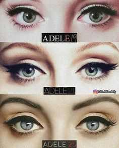 four different types of eyes with the words adele on them